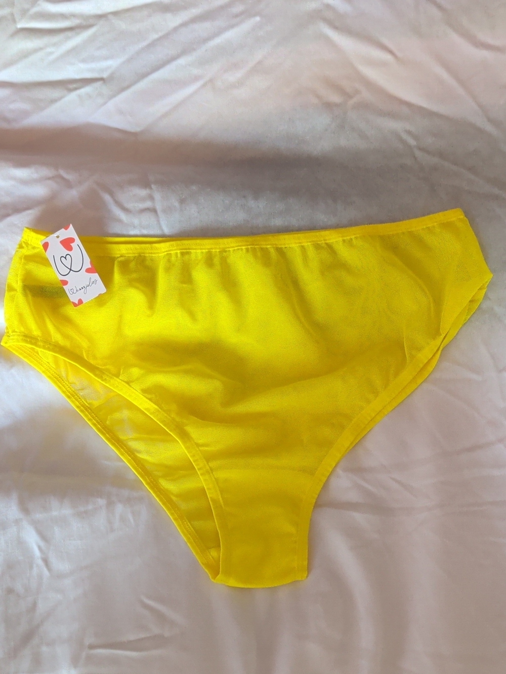 Mesh Bikini Panty — Bright Yellow